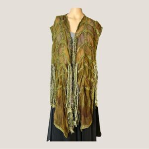 Nuno Felted Silk Chiffon Poncho – Handmade